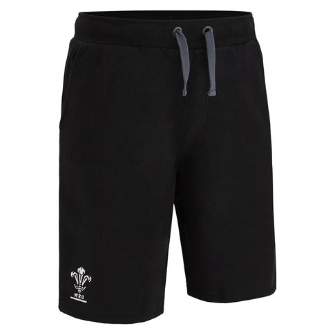 Wales Mens Travel Brushed Cotton Shorts - Black 2023 - Front Wales Mens Travel Brushed Cotton Shorts - Black 2023 - Front
