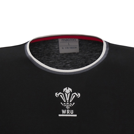 Wales Mens Leisure Cotton Tee - Black 2023 - Wales Logo