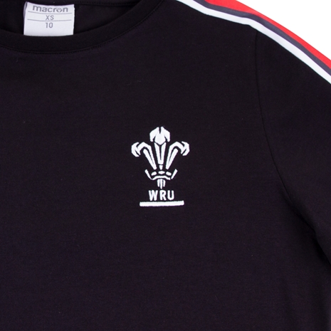 Wales Womens Leisure Cotton Tee - Black 2023 - Wales Logo