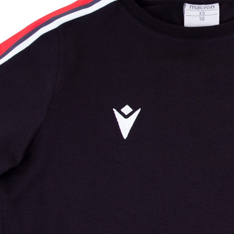 Wales Womens Leisure Cotton Tee - Black 2023 - Macron Logo