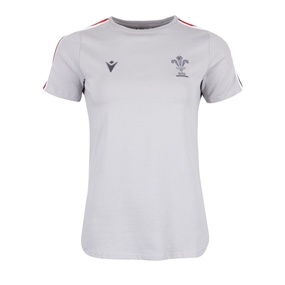 Wales Womens Leisure Cotton Tee - Grey 2023 - Front