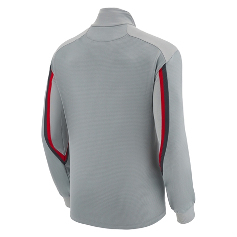 Wales Mens Travel 1/4 Zip Fleece - Grey 2023 - Back