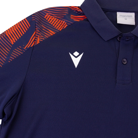 Edinburgh Mens Travel Poly Polo - Navy 2023 - Macron Logo