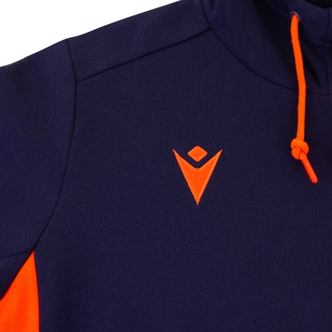 Edinburgh Mens Travel Pullover Hoodie - Navy 2023 - Macron Logo