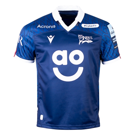 Sale Sharks Mens Home Rugby Shirt - Short Sleeve 2023 - Front