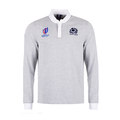 Macron Scotland Kids Rugby World Cup 2023 Rugby Shirt - Front Macron Scotland Kids Rugby World Cup 2023 Rugby Shirt - Front