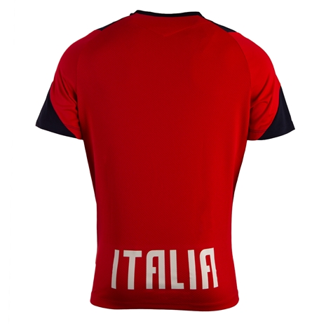 Italy Mens Training T-Shirt - Red 2024 - Back