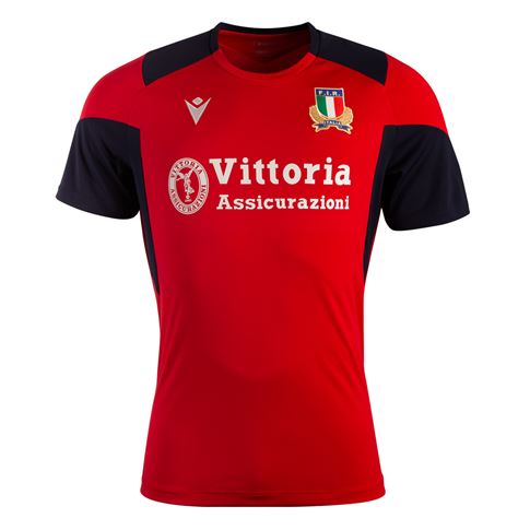 Italy Mens Training T-Shirt - Red 2024 - Front Italy Mens Training T-Shirt - Red 2024 - Front