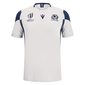 Scotland Mens Rugby World Cup 2023 Training T-Shirt - White - Fr