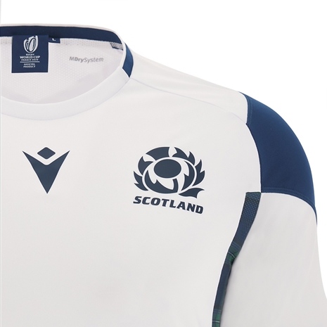 Scotland Mens Rugby World Cup 2023 Training T-Shirt - White - Sc