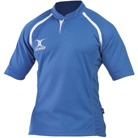 Gilbert Teamwear Xact Plain Match Shirt Sky - Front