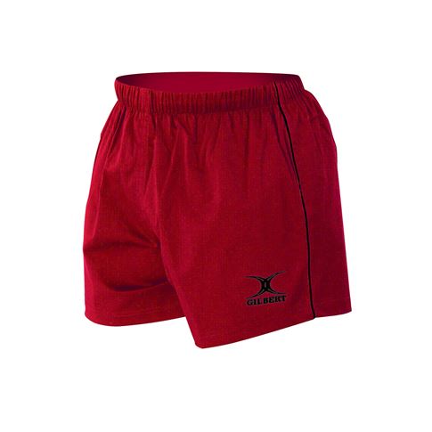 Gilbert Teamwear Match Shorts Red Kids - Front Gilbert Teamwear Match Shorts Red Kids - Front