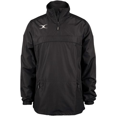 Gilbert Teamwear Photon 1/4 Zip Jacket Black - Front Gilbert Teamwear Photon 1/4 Zip Jacket Black - Front