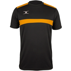 Gilbert Teamwear Photon Tee Black/Gold - Front