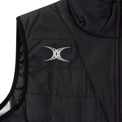 Barbarians Pro Gilet Black - Gilbert Logo