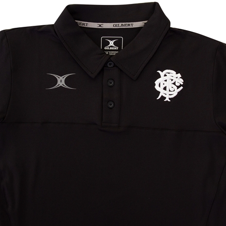 Barbarians Pro Tech Polo Black - Logos