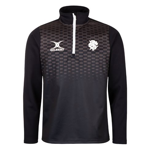 Barbarians Mens Solar 1/4 Zip Fleece - Black - Front Barbarians Mens Solar 1/4 Zip Fleece - Black - Front