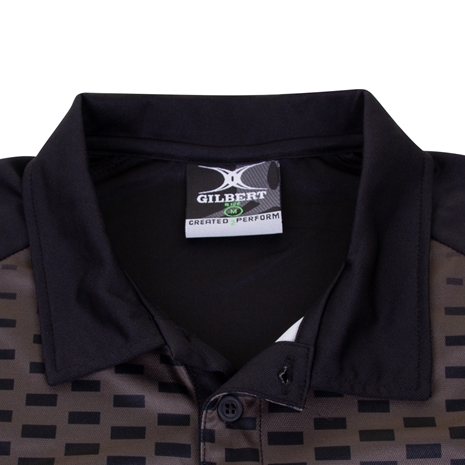 Barbarians Mens Solar Polo - Black - Collar Barbarians Mens Solar Polo - Black - Collar