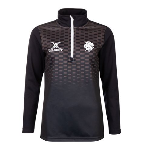 Barbarians Womens Solar 1/4 Zip Fleece - Black - Front Barbarians Womens Solar 1/4 Zip Fleece - Black - Front