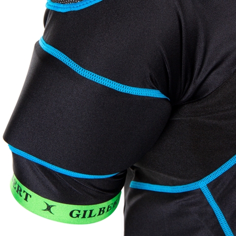 Gilbert Adults XP500 Rugby Shoulder Pads - Black - Arm Padding