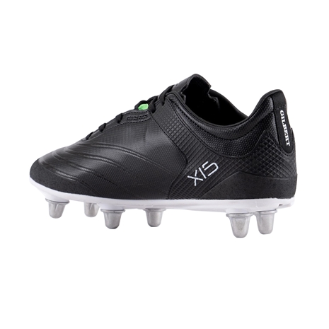 Gilbert Kids Sidestep X15 Rugby Boots - Black - Heel