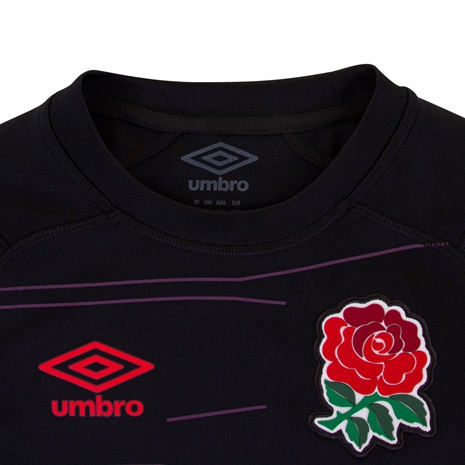 England Kids Alternate Rugby Shirt - Short Sleeve Black 2023 - E