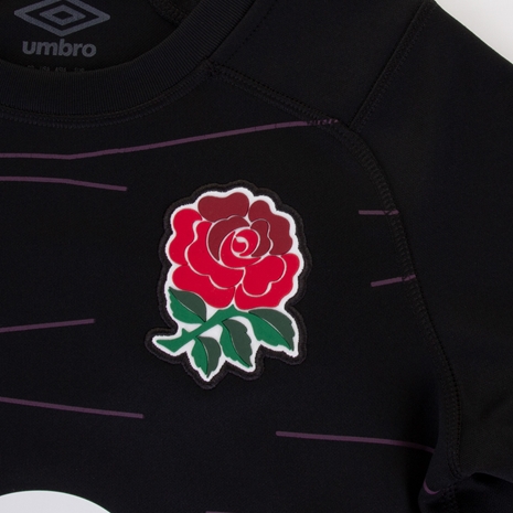 England Kids Alternate Rugby Shirt - Short Sleeve Black 2023 - E