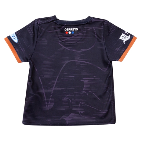 Ospreys Baby Home Rugby Kit - Black 2023 - Back