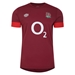 England Mens Rugby Training Shirt - Short Sleeve Red 2024 - Fron 