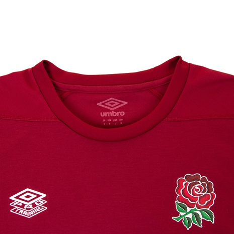 England Mens Rugby Training Shirt - Short Sleeve Red 2024 - Engl