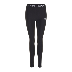 Atak Womens Compression Leggings - Black - Front