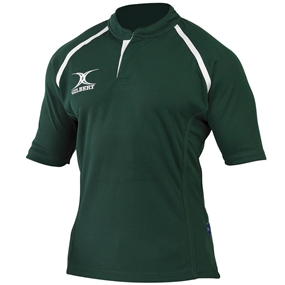 Gilbert Teamwear Xact Plain Match Shirt Green - Front