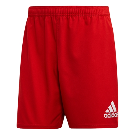 adidas 3S Rugby Match Shorts Red - Front