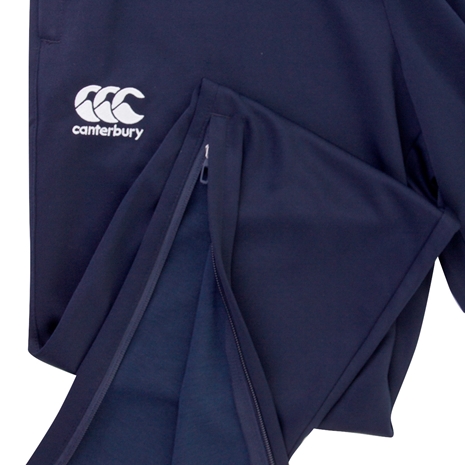 Canterbury Mens Stretch Tapered Poly Knit Pants - Navy - Zip