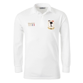 Fiji Mens World Cup Classic Rugby Shirt - Long Sleeve White - Fr