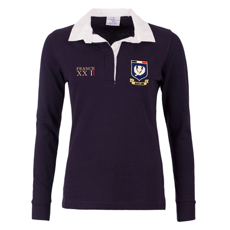 Scotland Womens World Cup Classic Rugby Shirt - Long Sleeve Navy