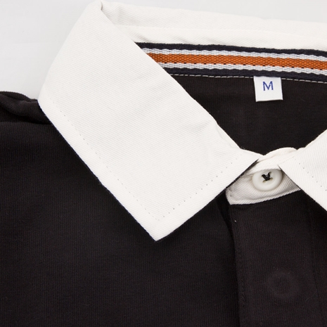 Mens New Zealand 1921 Vintage Rugby Shirt - Jet Black - Detail 1