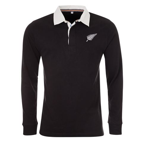 New Zealand Heavyweight Vintage Rugby Shirt L/S - Front 2 New Zealand Heavyweight Vintage Rugby Shirt L/S - Front 2