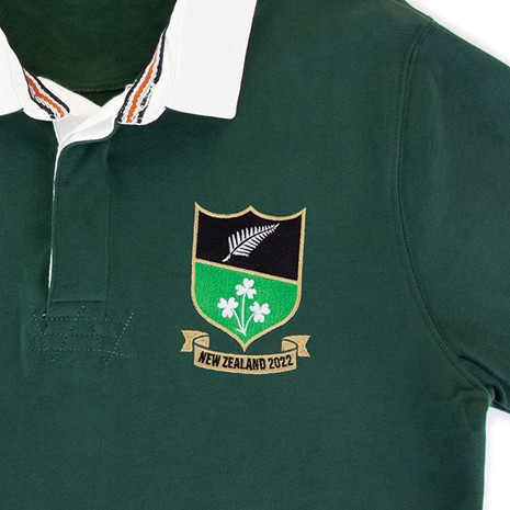 Ireland Mens Summer Tour Heavyweight Rugby Shirt - Long Sleeve -