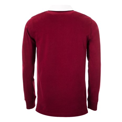 Georgia Mens World Cup Heavyweight Rugby Shirt - Burgundy - Back