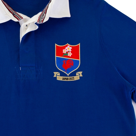 France Mens Summer Tour Heavyweight Rugby Shirt - Long Sleeve - 