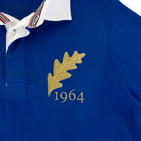 Romania Mens Rugby Origins 1964 Heavyweight Rugby Shirt - Royal 
