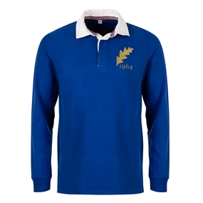 Romania Mens Rugby Origins 1964 Heavyweight Rugby Shirt - Royal 