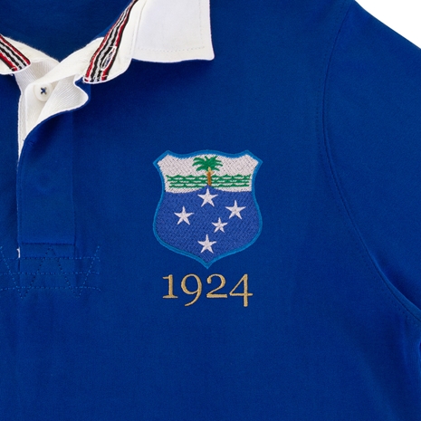 Samoa Mens Rugby Origins 1924 Heavyweight Rugby Shirt - Royal - 
