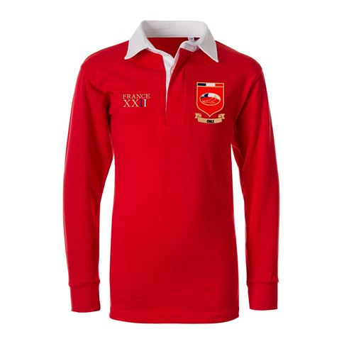 Chile Kids World Cup Classic Rugby Shirt - Long Sleeve Red - Fro Chile Kids World Cup Classic Rugby Shirt - Long Sleeve Red - Fro