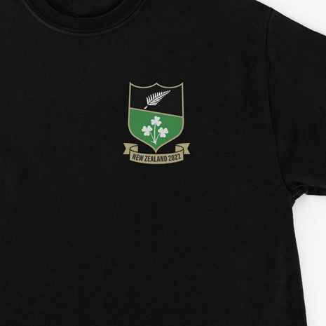 New Zealand Mens Summer Tour Printed Tee - Black 2022 - Badge