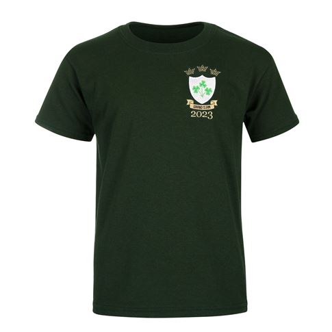 Ireland Kids Grand Slam 2023 Classic T-Shirt - Bottle Green - Fr Ireland Kids Grand Slam 2023 Classic T-Shirt - Bottle Green - Fr