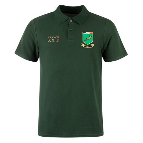 South Africa Mens World Cup Classic Polo Shirt - Bottle - Front South Africa Mens World Cup Classic Polo Shirt - Bottle - Front