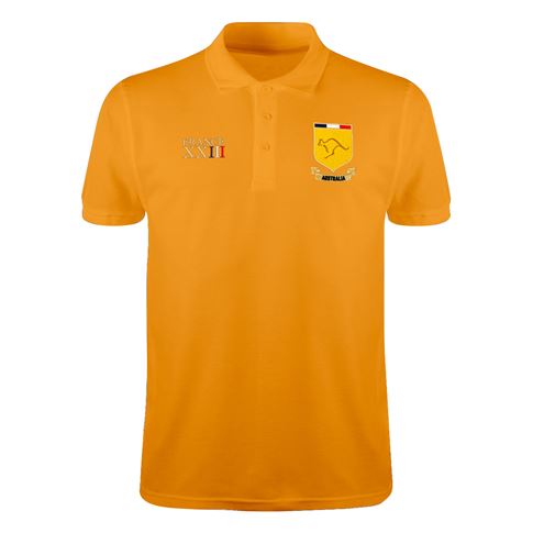 Australia Mens World Cup Classic Polo Shirt - Gold - Polo Australia Mens World Cup Classic Polo Shirt - Gold - Polo