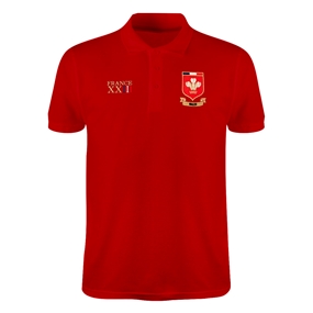 Wales Mens World Cup Classic Polo Shirt - Red - Front